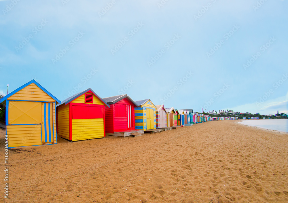 Brighton beach boxes, Melbourne, Australia
