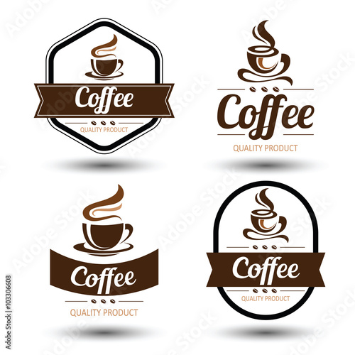 coffee label vector