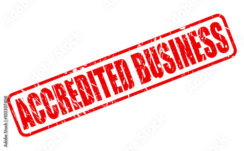 ACCREDITED BUSINESS RED STAMP TEXT