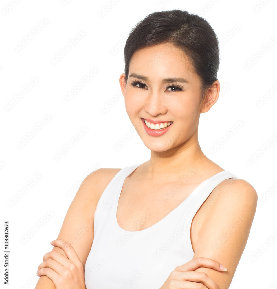 Young Asian fitness instructor. Young Asian fitness instructor.