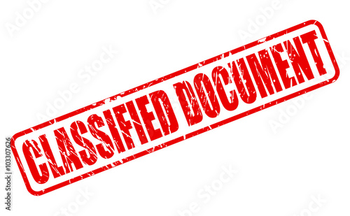 CLASSIFIED DOCUMENT red stamp text