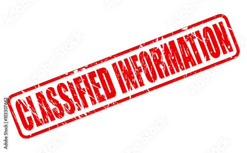 CLASSIFIED INFORMATION red stamp text