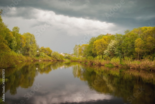 The river Cheryoha of Pskov region, Russia.

