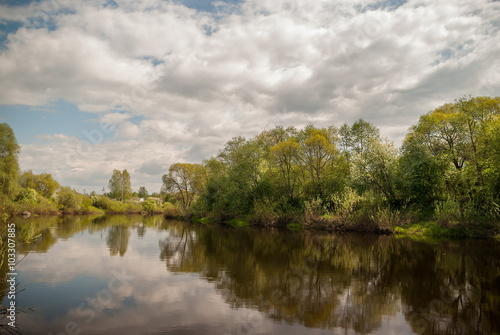 The river Cheryoha of Pskov region, Russia. 