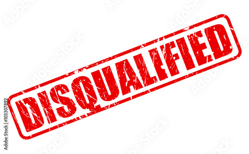 DISQUALIFIED red stamp text