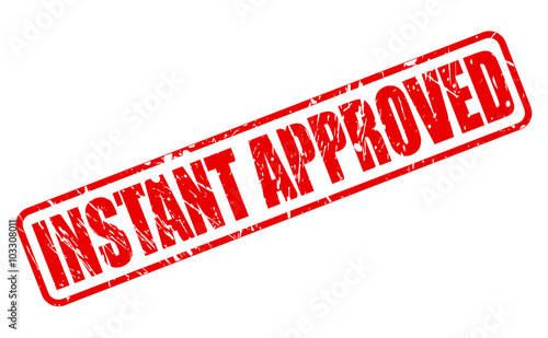Instant approved red stamp text
