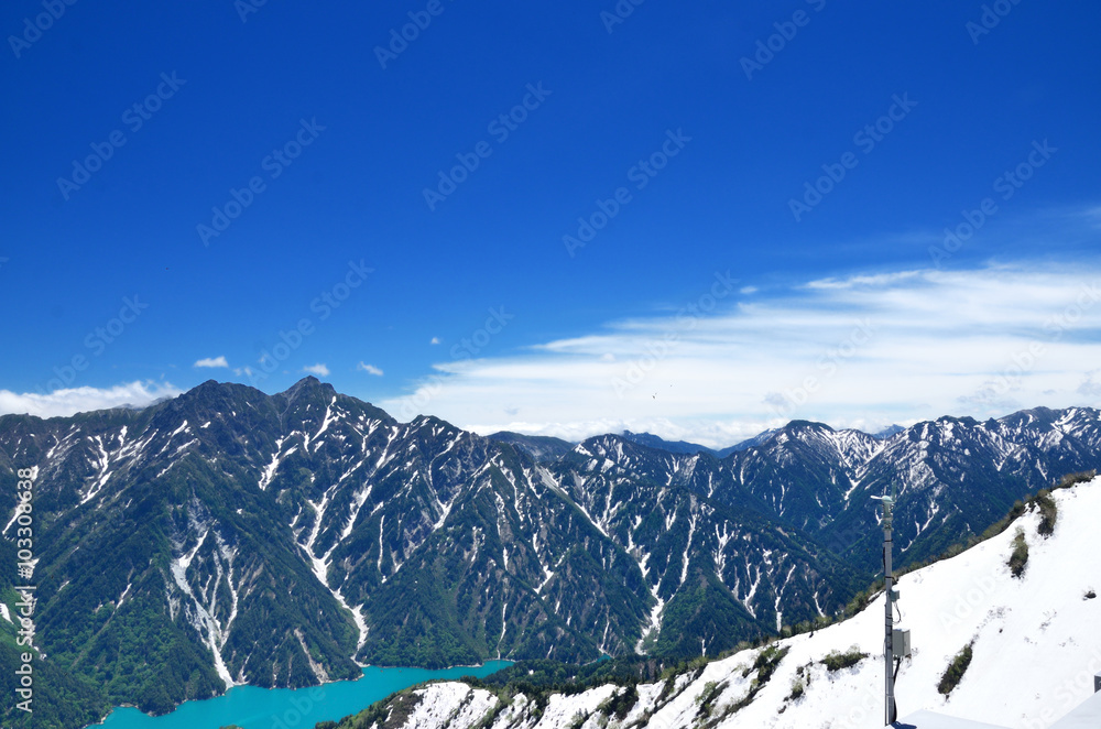 立山黒部アルペンルート　大観峰からの後立山連峰の眺め