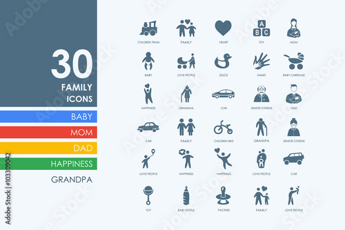 Set of family icons