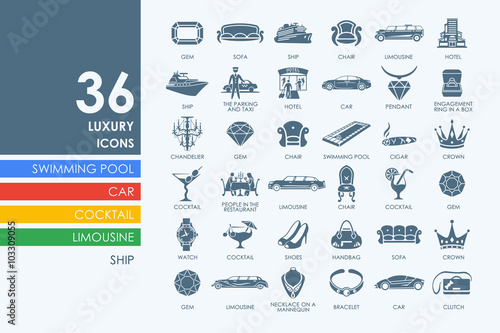 Set of luxury icons
