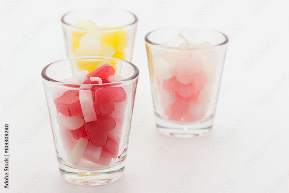 Candle in glass isolate Candle in glass isolate