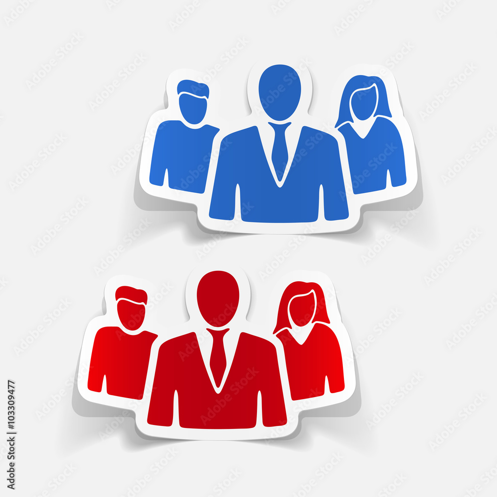 realistic design element: business people