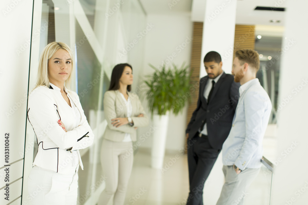 Modern multiratial businesspeople in the office Modern multiratial businesspeople in the office