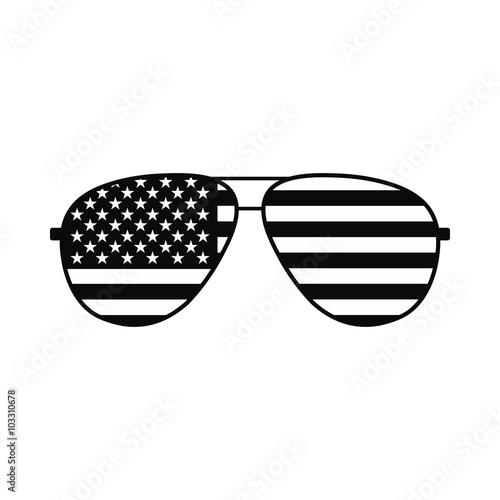 American flag glasses icon
