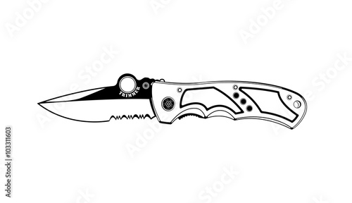 Knife. Vector image jackknife