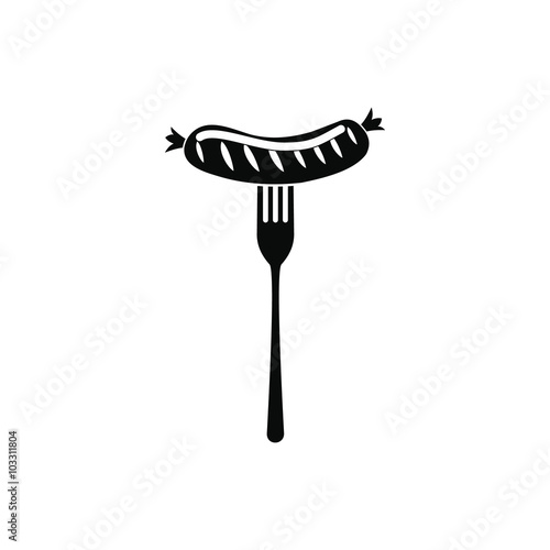 Sausage on a fork icon