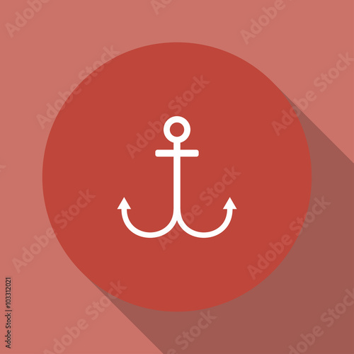 Anchor symbol.  Modern design flat style icon