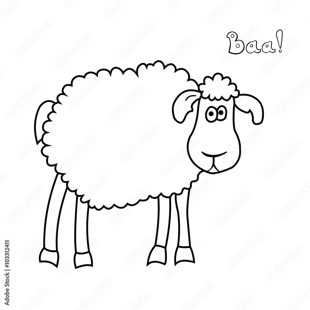 Cute fun cartoon sheep Cute fun cartoon sheep