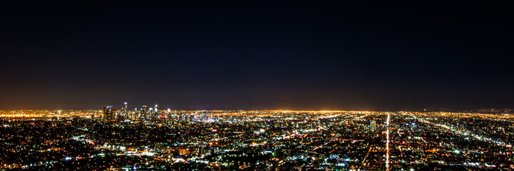 Wandcirkels Los Angeles Panorama Los Angeles vanaf Hollywood Hills  © Allen.G