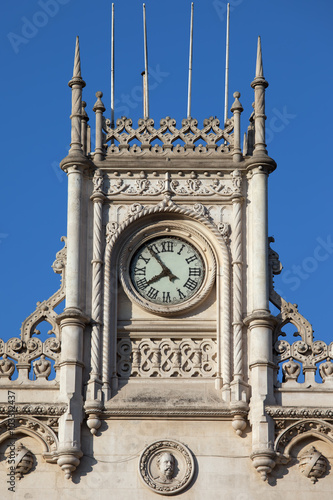 Rossio Railway Station in Lisbon Architectural Details photo