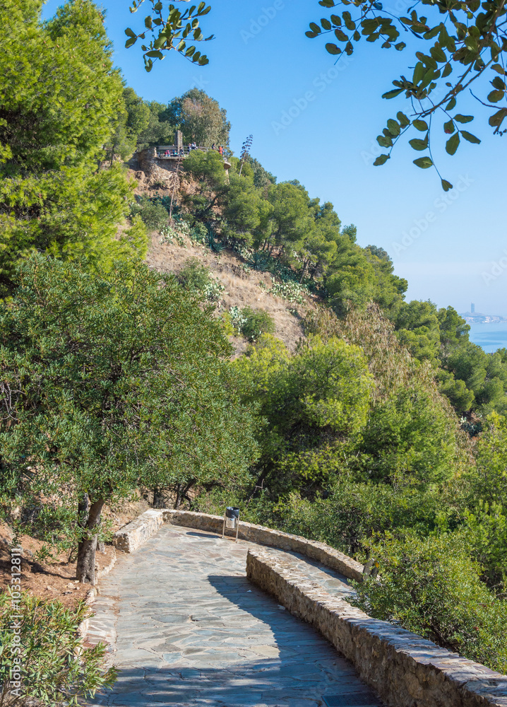 View of the mountain slope in Malaga View of the mountain slope in Malaga