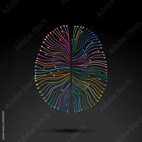 Creative concept of the mind, vector illustration