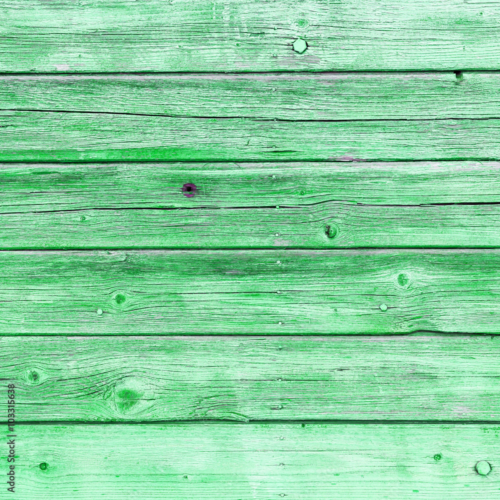 The old green wood texture with natural patterns The old green wood texture with natural patterns