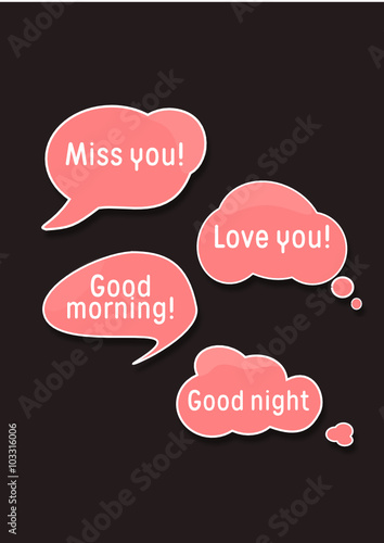 Abstract Vector  Speech Bubbles Set 