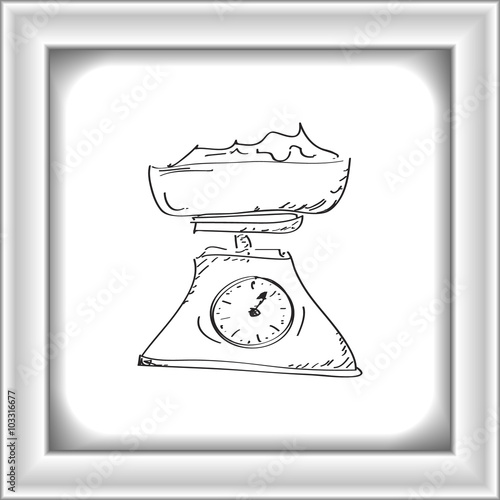 Simple doodle of a set of weighing scales
