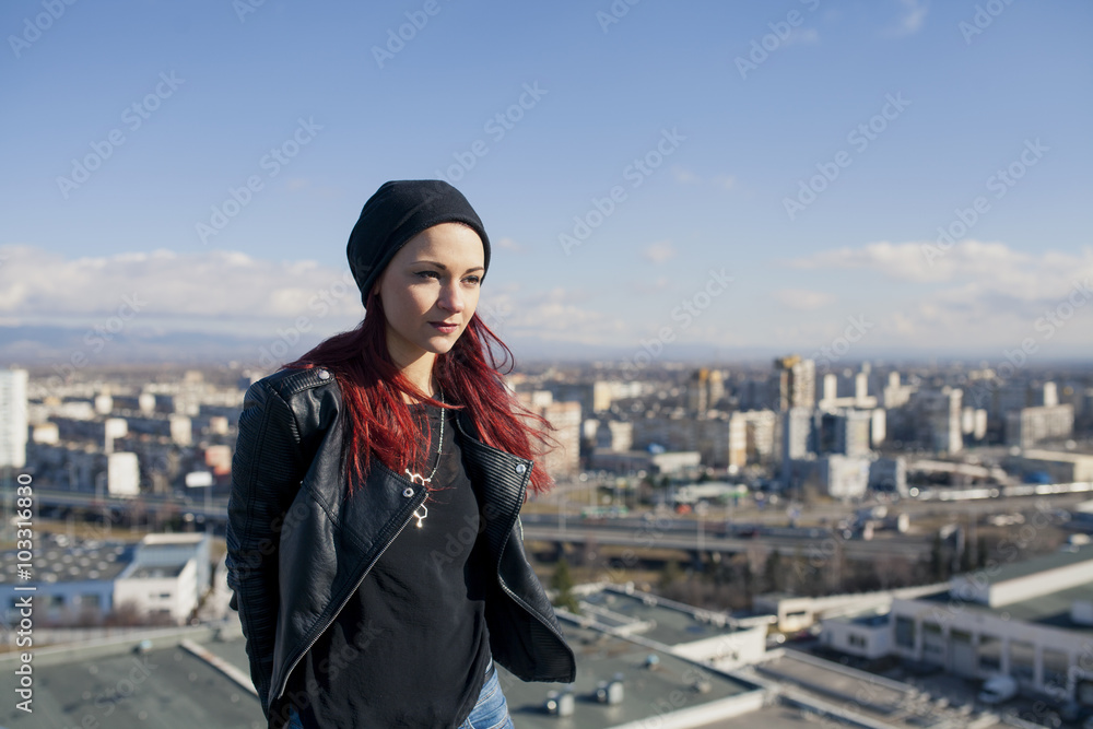 Obraz premium Portrait of a young caucasian model