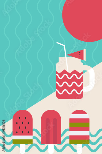 Fresh summer popsicle