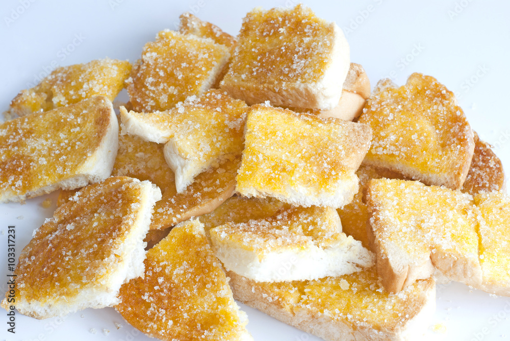 Toast butter and sugar Toast butter and sugar