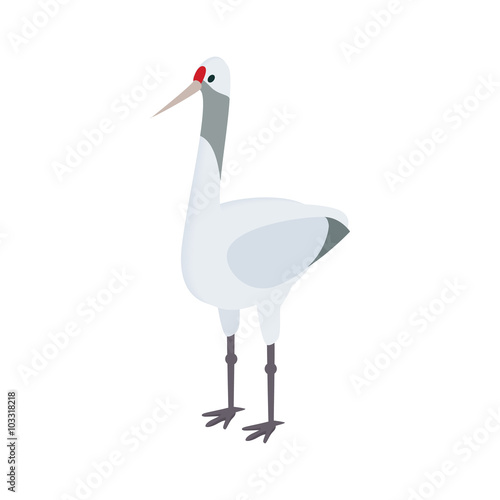 Crane icon in isometric 3d style 