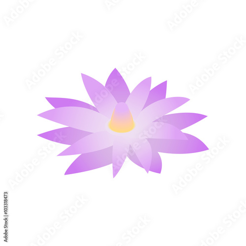 Blue Lotus of Egypt icon  isometric 3d style