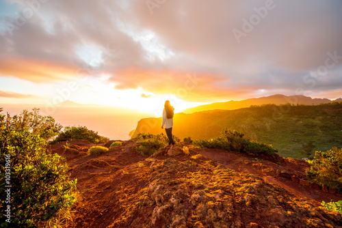 Mountain sunrise view on La Gomera island © rh2010