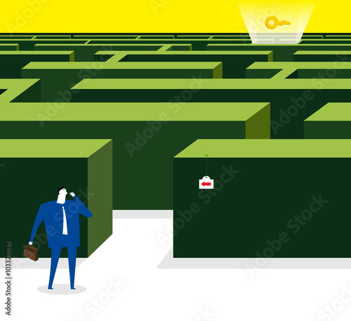 How to got the key in maze garden?