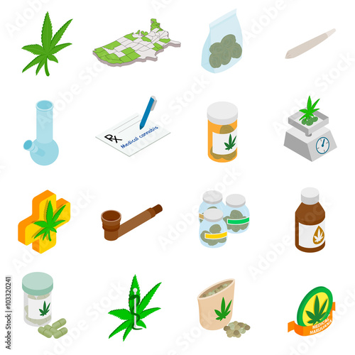 Medical marijuana icons
