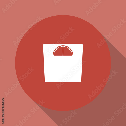 weighting icon. Flat design style.