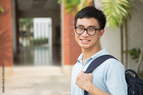 Asian college student.
