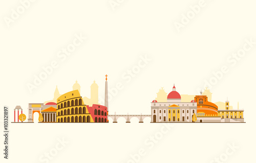 Rome abstract skyline