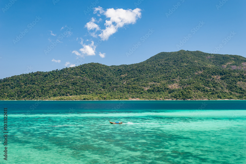 Beautiful Island and turquoise sea, Lipe island, Satun Province of southwest Thailand Beautiful Island and turquoise sea, Lipe island, Satun Province of southwest Thailand