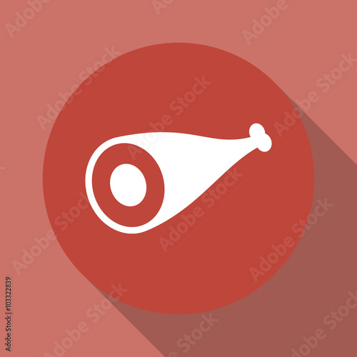 Meat icon. Flat design style.