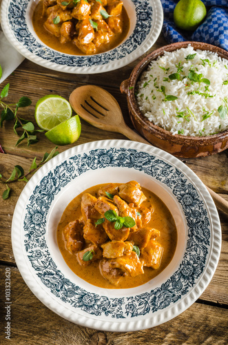 Curry chicken with rice