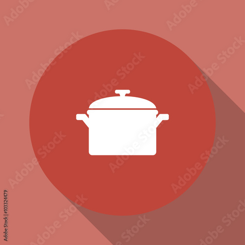 Saucepan icon. Vector illustration.
