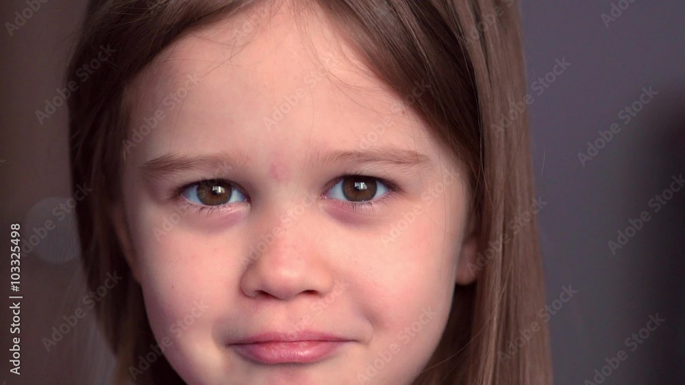 Close up portrait of emotional little girl Close up portrait of emotional little girl