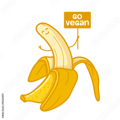 Character banana go vegan