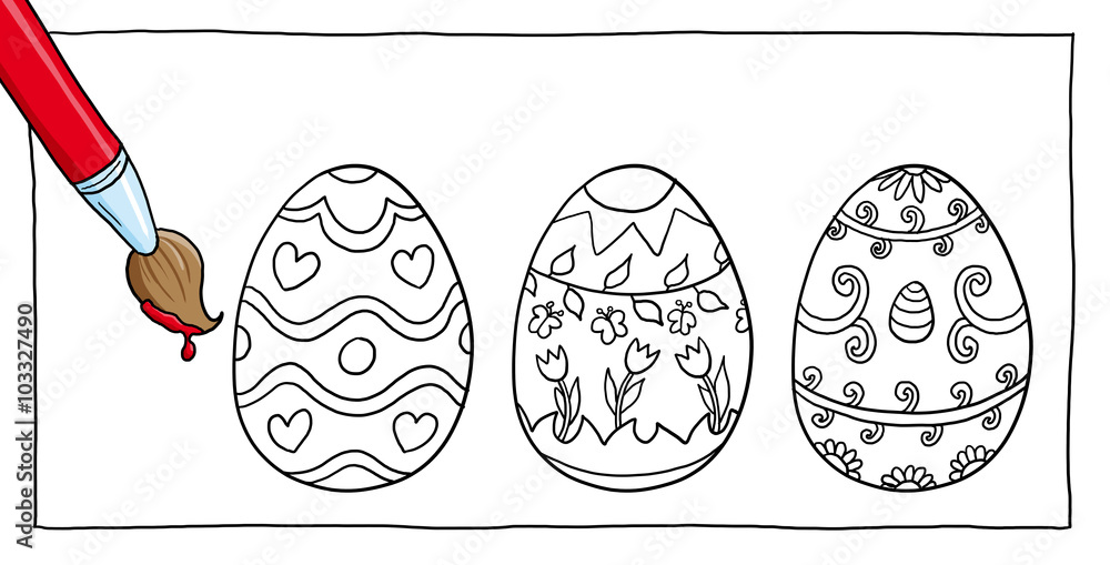 Fototapeta premium Ostereier zum Ausmalen