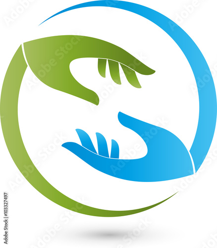 Zwei Hände, Logo, Ergotherapie, Seelsorge