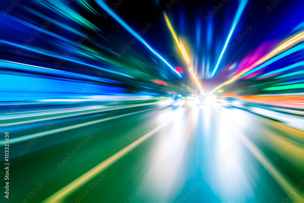 Blurred lights, long exposure photo of traffic Blurred lights, long exposure photo of traffic
