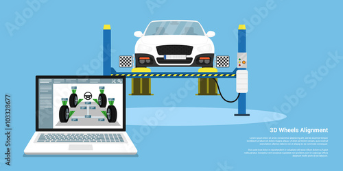 3D wheels alignment