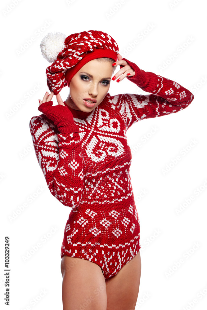 beautiful woman in warm clothing beautiful woman in warm clothing